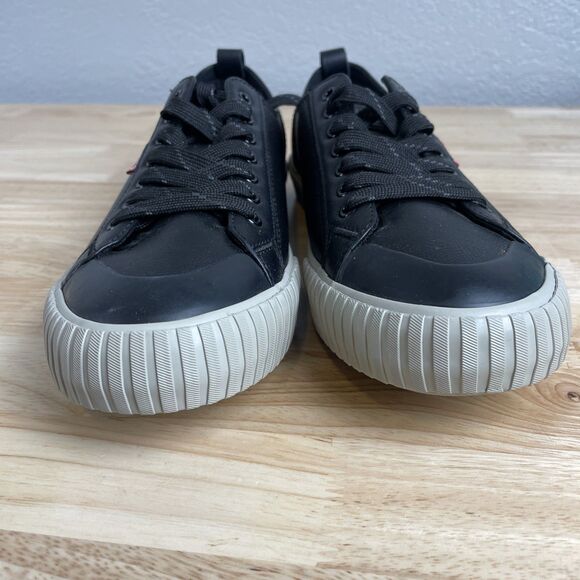 NEW Levi's Men  Anikin Faux Leather Sneakers Size 9 LowTop Black Lace Up Shoes - Picture 4 of 8